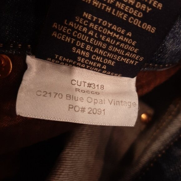 Fidelity Rocco Straight Jeans Blue Opal Vintage Wash Slim Stretch Denim Size 24 - Picture 13 of 14